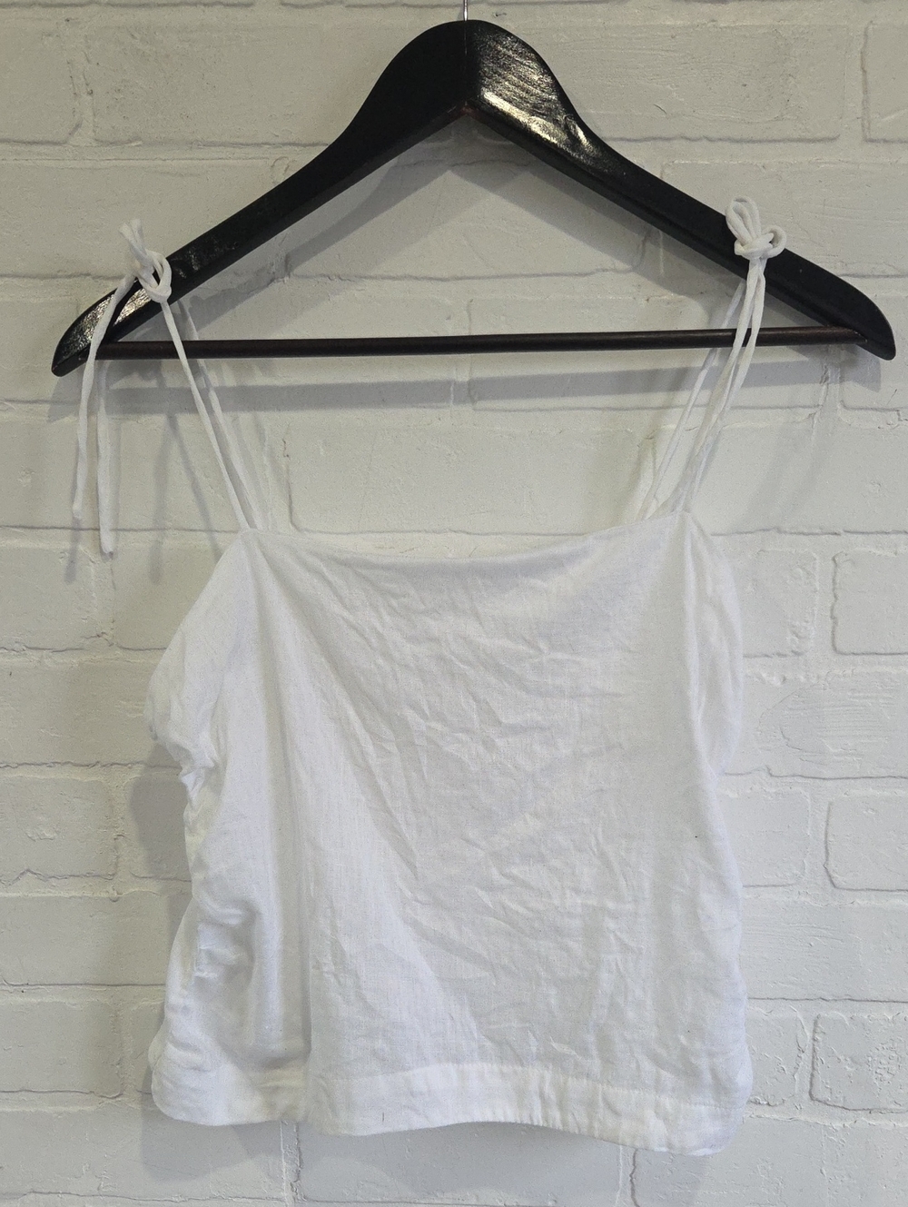 Women's Linen Blend Tie-Strap Tank Top